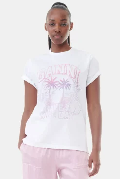 GANNI Små Gaver | Plus Size Klær<Basic Jersey Cocktail Relaxed-T-skjorte BrightWhite