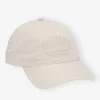 GANNI Hatter<Beige Embroidered Logo-caps Egret