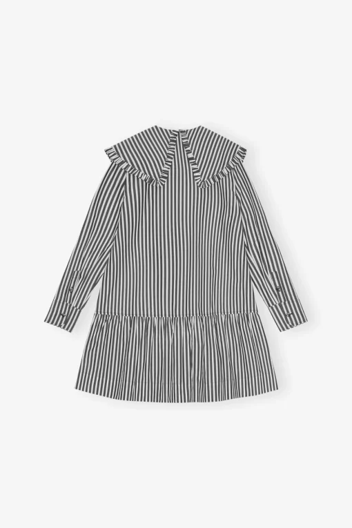 GANNI Trending Now | Ganni Exclusives<and White Stripe Mini-skjortekjole Black