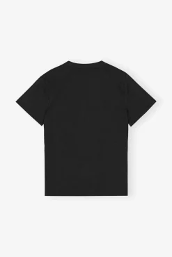 GANNI Trending Now | Plus Size Klær<Black Basic Jersey Rose Relaxed-T-skjorte Phantom