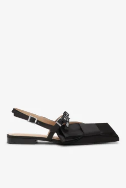 GANNI Sko | Ballerinasko<Big Bow Slingback-ballerinasko Black