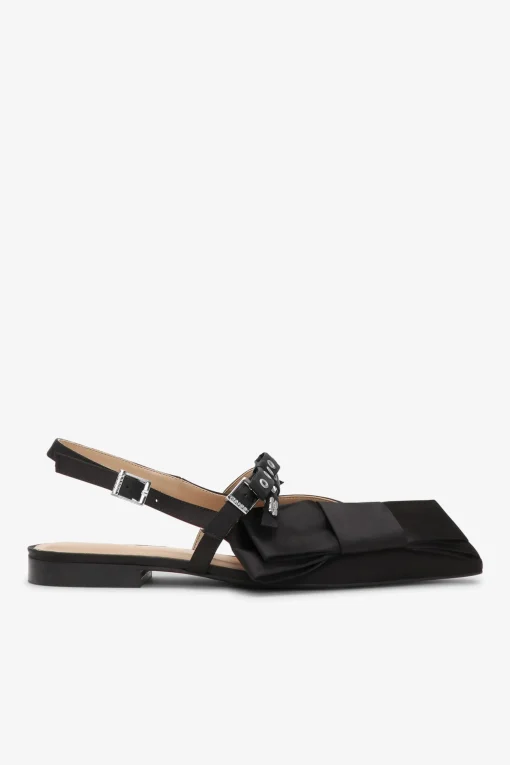 GANNI Sko | Ballerinasko<Big Bow Slingback-ballerinasko Black