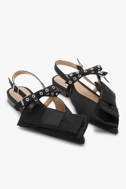 GANNI Sko | Ballerinasko<Big Bow Slingback-ballerinasko Black
