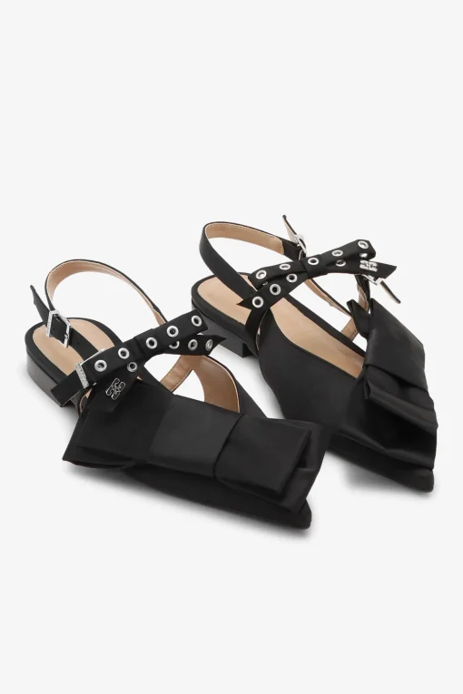 GANNI Sko | Ballerinasko<Big Bow Slingback-ballerinasko Black