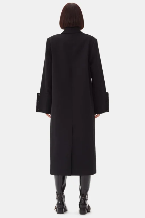 GANNI Kåper & Jakker<Bonded Crepe-kåpe Black
