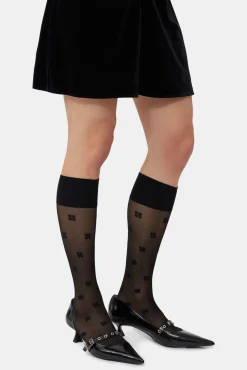 GANNI Små Gaver | Festklær<Butterfly Lace-sokker Black