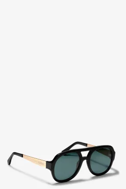 GANNI Solbriller<Chunky Aviator-solbriller Black