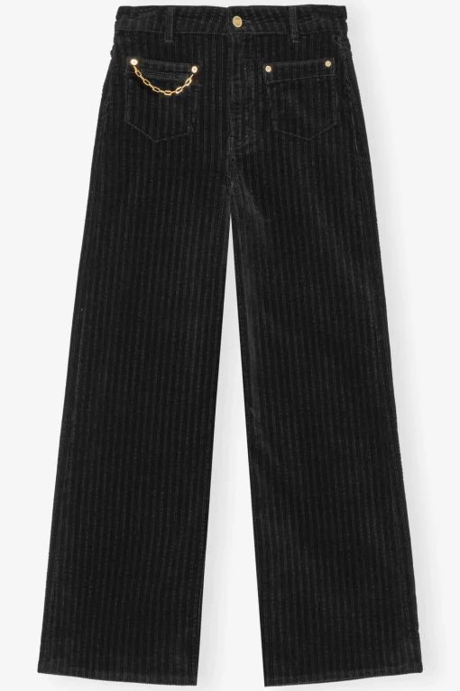 GANNI Sett | Festklær<Corduroy Magny-bukse Black