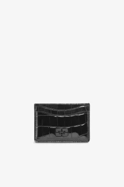 GANNI Lommebøker<Croco Patent Bou-kortholder Black