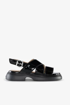 GANNI Sko | Ganni Exclusives<Cross Strap Sandals Black