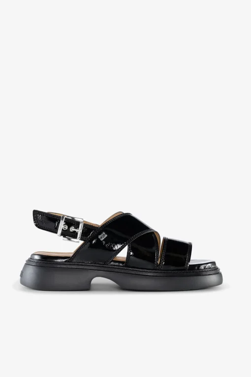 GANNI Sko | Ganni Exclusives<Cross Strap Sandals Black