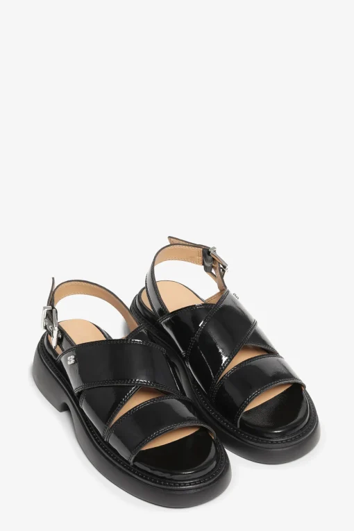 GANNI Sko | Ganni Exclusives<Cross Strap Sandals Black