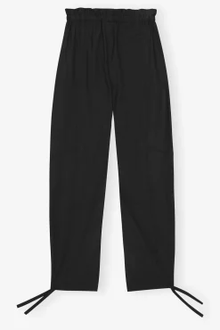 GANNI Plus Size Klær | Bukser<Drapey Melange Elasticated Waist-bukser Black