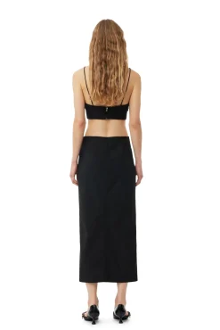 GANNI Sett | Skjørt<Drapey Melange Midi-skjørt Black