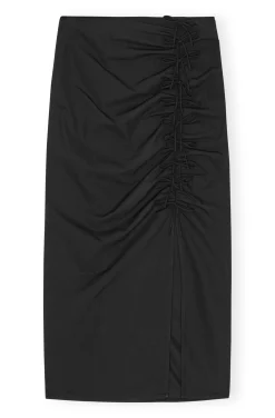 GANNI Sett | Skjørt<Drapey Melange Midi-skjørt Black