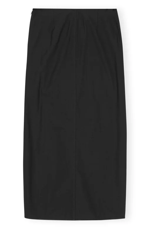 GANNI Sett | Skjørt<Drapey Melange Midi-skjørt Black