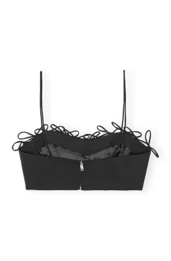 GANNI Sett | Topper<Drapey Melange Sleeveless-topp Black