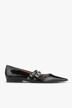 GANNI Sko | Ballerinasko<Eyelets-ballerinasko Black