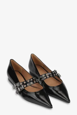 GANNI Sko | Ballerinasko<Eyelets-ballerinasko Black