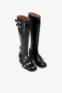 GANNI Sko | Boots<Feminine Buckle High-boots Black