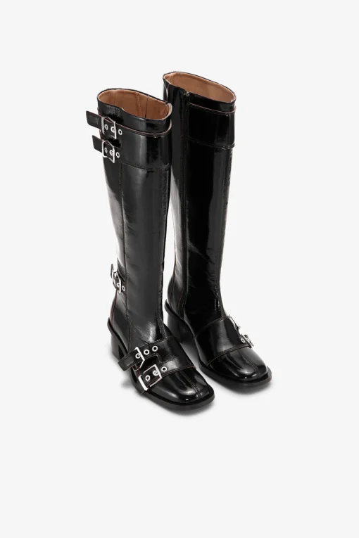 GANNI Sko | Boots<Feminine Buckle High-boots Black