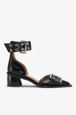GANNI Sko | Hæler<Feminine Buckle Open Cut-pumps Black