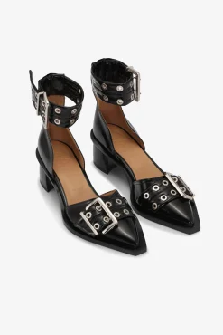 GANNI Sko | Hæler<Feminine Buckle Open Cut-pumps Black