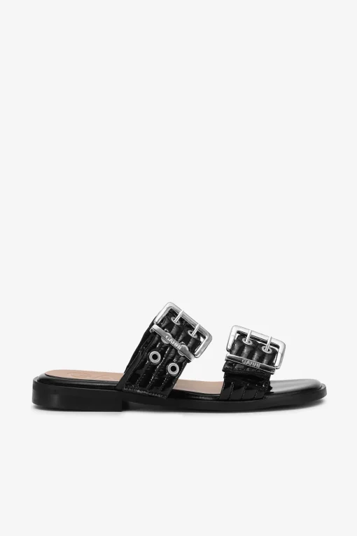GANNI Sko | Sandaler<Feminine Buckle Two-Strap-Sandal Black