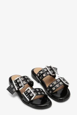 GANNI Sko | Sandaler<Feminine Buckle Two-Strap-Sandal Black