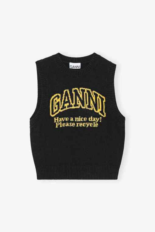 GANNI Plus Size Klær | Ganni Exclusives<Graphic-vest Black