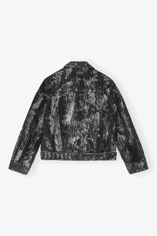 GANNI Plus Size Klær | Sett<Black Heavy Denim Belted-jakke WashedBlack/Black