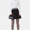 GANNI Dresstoff | Sett<Light Twill Pleated Mini-skjørt Black