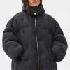 GANNI Plus Size Klær | Kåper & Jakker<Midi Tech Puffer-jakke Black