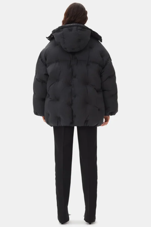 GANNI Plus Size Klær | Kåper & Jakker<Midi Tech Puffer-jakke Black