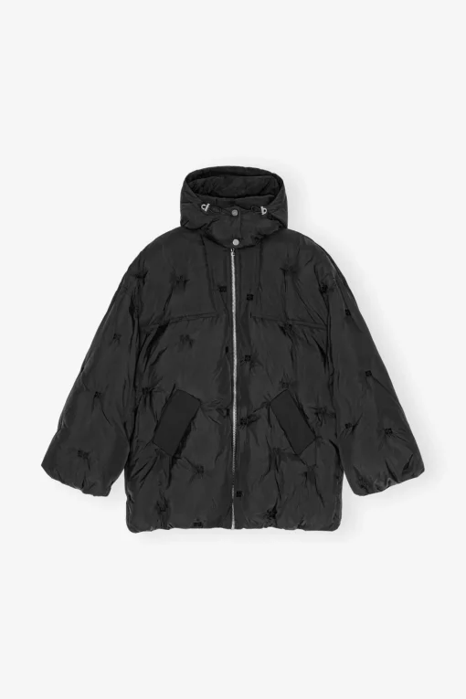 GANNI Plus Size Klær | Kåper & Jakker<Midi Tech Puffer-jakke Black