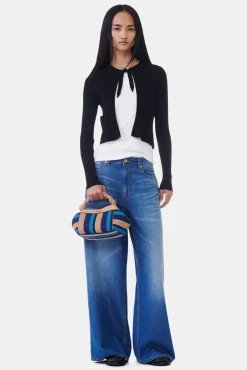 GANNI Strikkeplagg<Open-front-cardigan Black