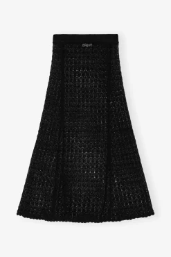 GANNI Ganni Exclusives | Sett<Pointelle Long-skjørt Black