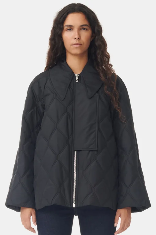 GANNI Kåper & Jakker<Ripstop Quilt-jakke Black
