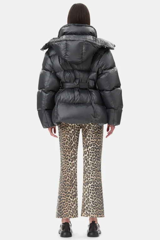 GANNI Kåper & Jakker | Dunjakker<Black Shiny Nylon Puffer-jakke BlackSand