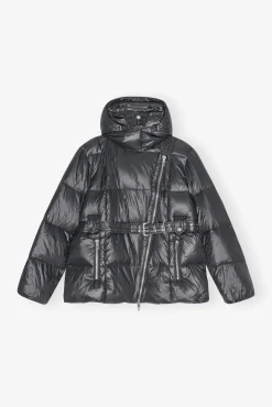 GANNI Kåper & Jakker | Dunjakker<Black Shiny Nylon Puffer-jakke BlackSand
