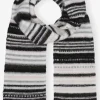 GANNI Skjerf | Vintertilbehør<Striped Soft Wool-skjerf Black