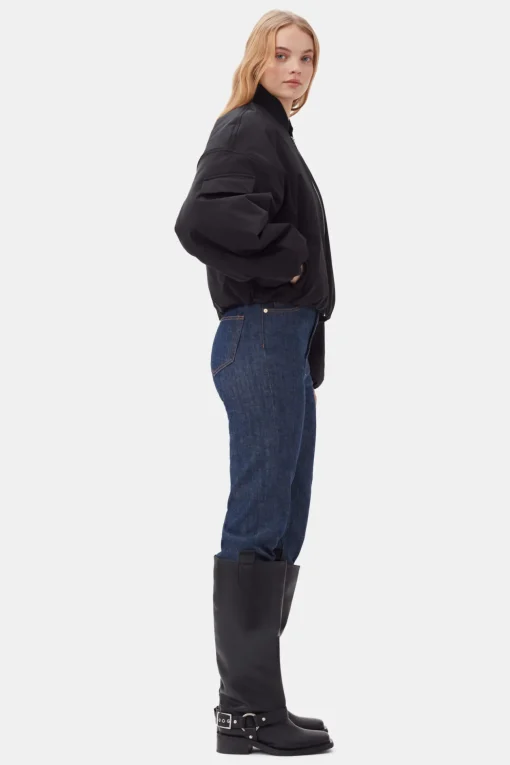 GANNI Kåper & Jakker<Twill Oversized Short-bomberjakke Black