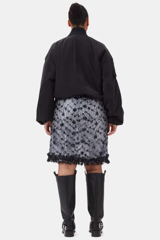 GANNI Kåper & Jakker<Twill Oversized Short-bomberjakke Black