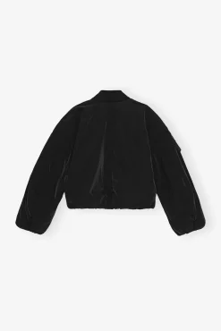 GANNI Kåper & Jakker<Twill Oversized Short-bomberjakke Black