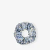 GANNI Accessories Til Hår<Blue Crinkled Satin-hårstrikk DustyBlue