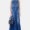 GANNI Denimklær | Kjoler<Blue Denim Long-kjole MidBlueVintage