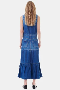 GANNI Denimklær | Kjoler<Blue Denim Long-kjole MidBlueVintage