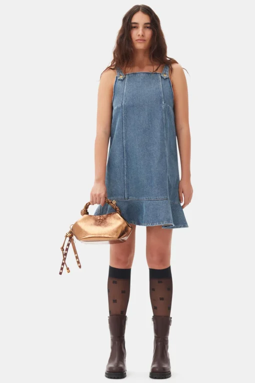 GANNI Denimklær | Kjoler<Blue Denim Mini-kjole TintWash