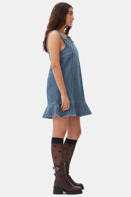 GANNI Denimklær | Kjoler<Blue Denim Mini-kjole TintWash