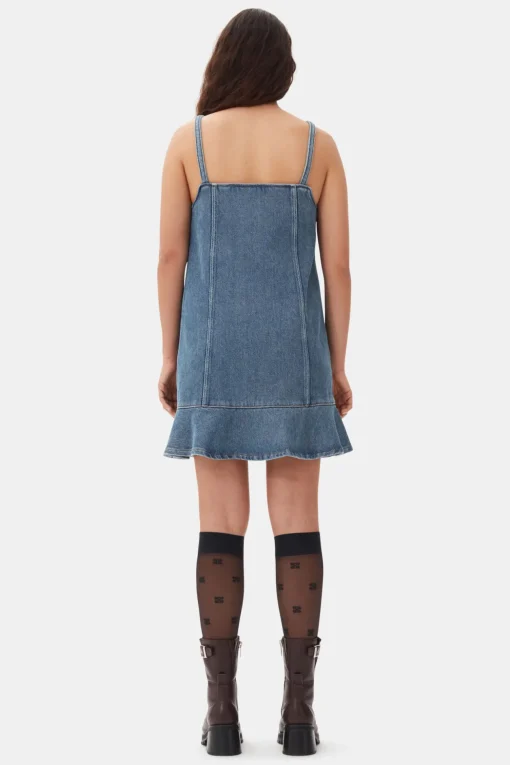 GANNI Denimklær | Kjoler<Blue Denim Mini-kjole TintWash